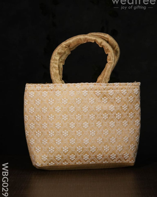 Multicolor Handbag With White Floral Embroidery - Wbg0298 Hand Bags