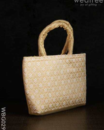 Multicolor Handbag With White Floral Embroidery - Wbg0298 Hand Bags