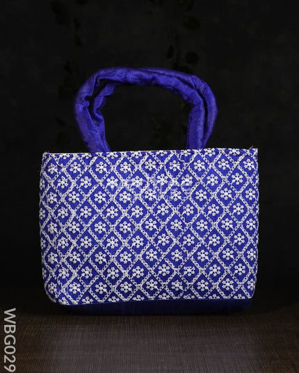 Multicolor Handbag With White Floral Embroidery - Wbg0298 Hand Bags