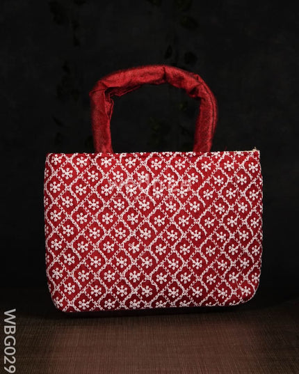 Multicolor Handbag With White Floral Embroidery - Wbg0298 Hand Bags