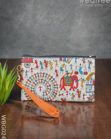 Multidesigned Handy Pouch With Zipper -Small - Wbg0249 Clutches & Purses
