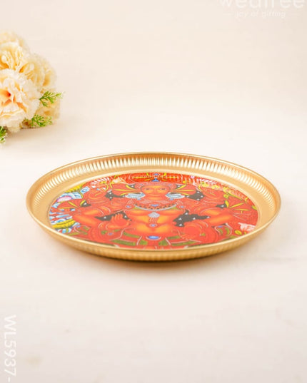 Mural - Brass Coated Plate - 10 inch - WL5937-3 - Metal Decor Utility