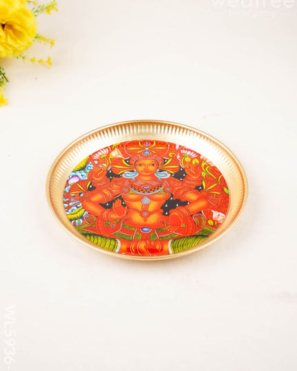 Mural - Brass Coated Plate - 8 inch - WL5936-3 - Metal Decor Utility