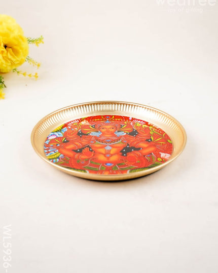 Mural - Brass Coated Plate - 8 inch - WL5936-3 - Metal Decor Utility