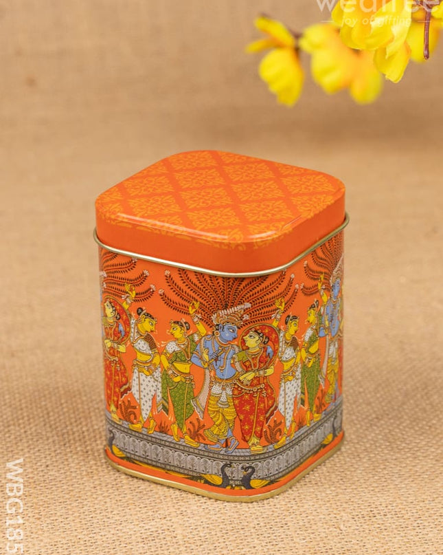 Mural Design Tin Jar - WBG1855 - Tin Jars & Boxes RG