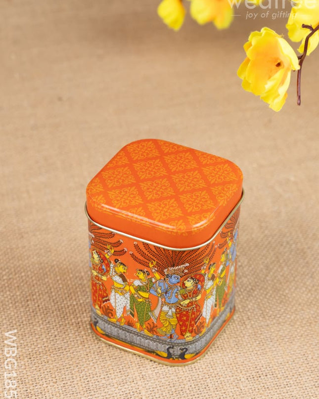 Mural Design Tin Jar - WBG1855 - Tin Jars & Boxes RG
