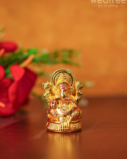 Zinc Alloy Ganesha Idol - Wbg1298 Divine Figurines