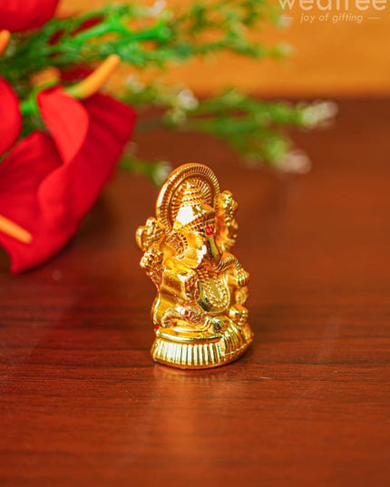 Zinc Alloy Ganesha Idol - Wbg1298 Divine Figurines