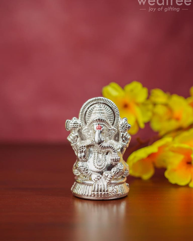 Zink Alloy Ganesha Idol - Wbg1298 Divine Figurines