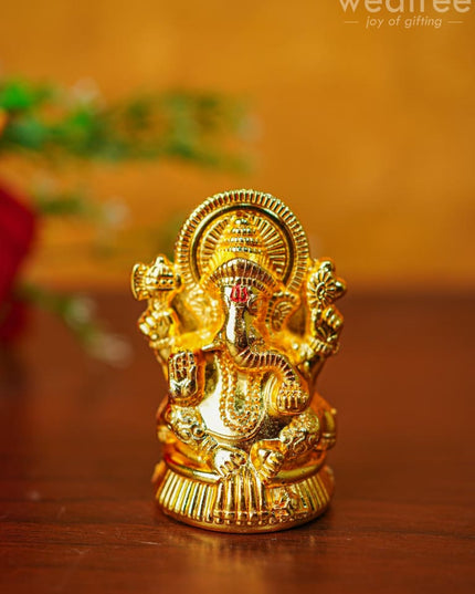 Zinc Alloy Ganesha Idol - Wbg1298 Divine Figurines