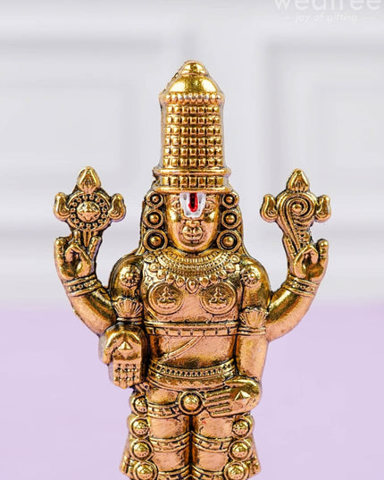 Murti - Gold Antique Tirupati Balaji Idol - WBG1420 - Murti - RG