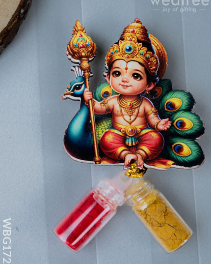 Murugan Haldi Kumkum Set - WBG1722 - Add-ons