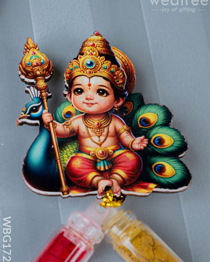 Murugan Haldi Kumkum Set - WBG1722 - Add-ons