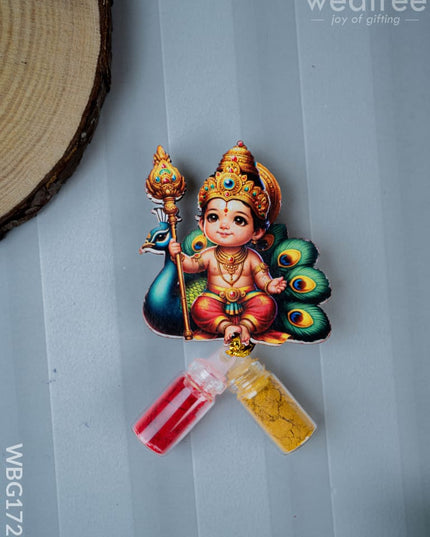 Murugan Haldi Kumkum Set - WBG1722 - Add-ons