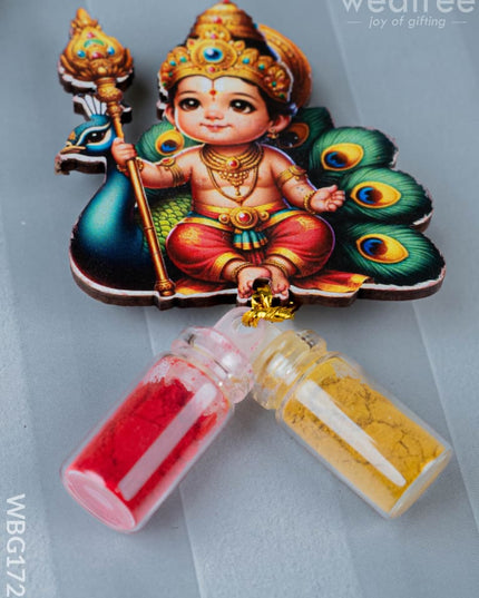 Murugan Haldi Kumkum Set - WBG1722 - Add-ons