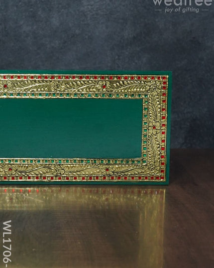 Antique Name Plate - Hand Painted 6X12 Green Wl1706-4 Portraits