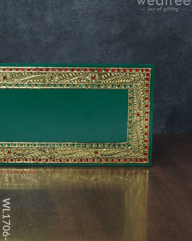 Antique Name Plate - Hand Painted 6X12 Green Wl1706-4 Portraits