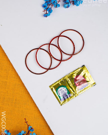 Navratri Combo: String Bag Murti Ganesha with Manjal Kumkum Bangles - WGC0083 - Return Gift Combos