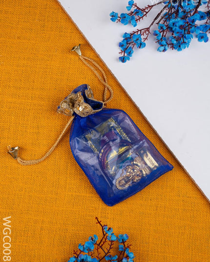 Navratri Combo: String Bag Murti Ganesha with Manjal Kumkum Bangles - WGC0083 - Return Gift Combos