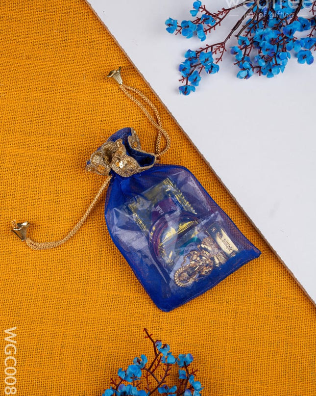 Navratri Combo: String Bag Murti Ganesha with Manjal Kumkum Bangles - WGC0083 - Return Gift Combos