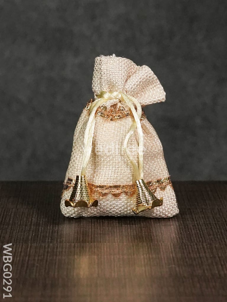 Netted String Bags with Golden lace and bells -(3 X 4 ) Inches - WBG02 ...