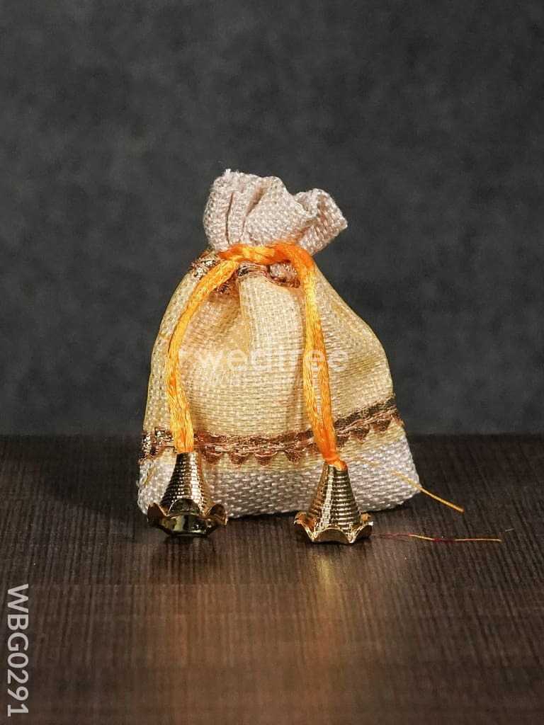 Netted String Bags with Golden lace and bells -(3 X 4 ) Inches - WBG02 ...