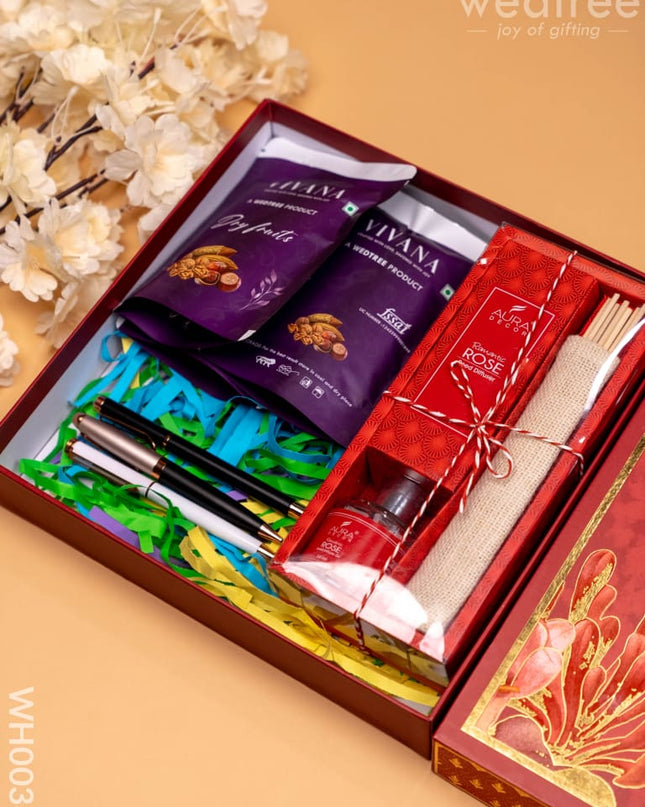 New Year Hamper 4 - Diffuser Pen And Dry Fruits Wh0038 Hampers