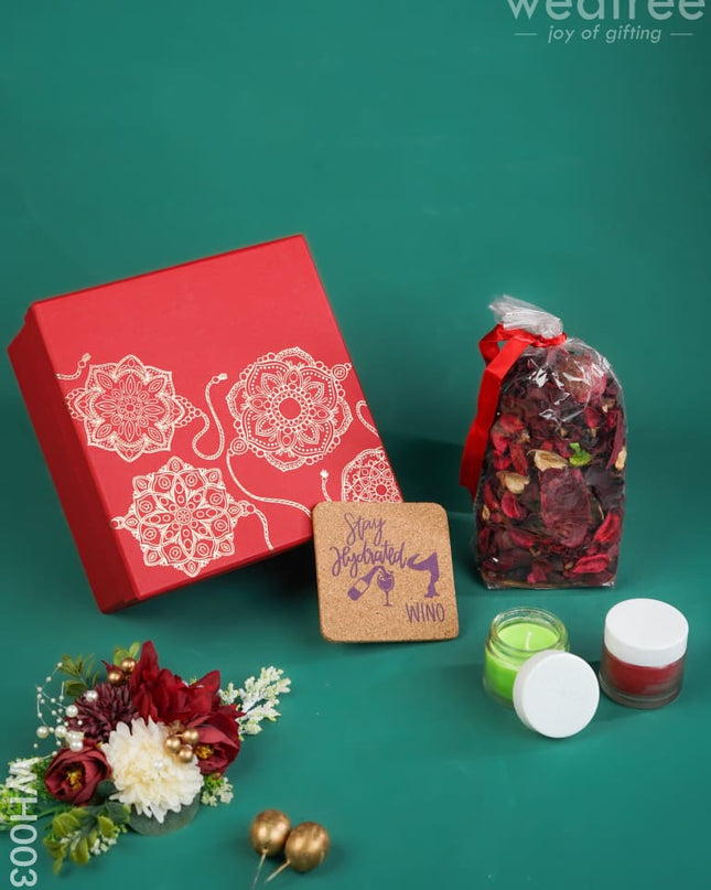 New Year Hamper 5 - Coaster Candles And Potpouri Wh0039 Hampers