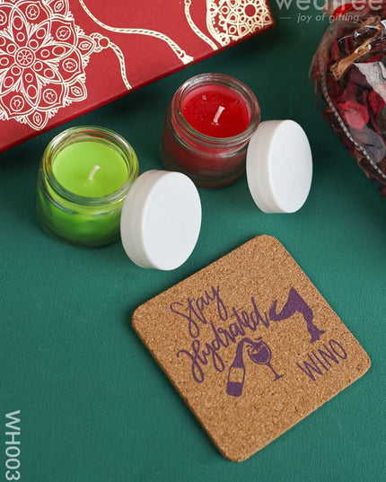 New Year Hamper 5 - Coaster Candles And Potpouri Wh0039 Hampers