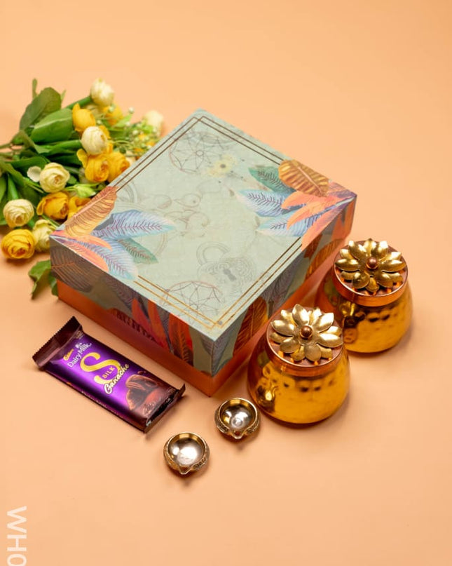 New Year Hamper 6 - Jar Diya and Chocolate - WH0040 - Hampers
