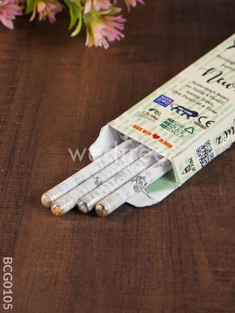 Newspaper Pencil (Set Of 5) - Bcg0105 Branding