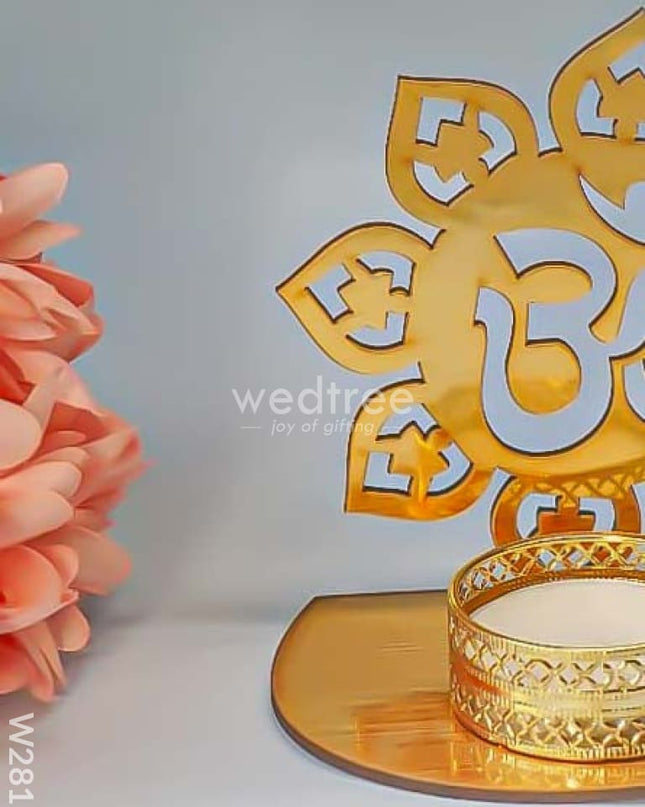 Om Shadow Diya - Mdf W2813 Diyas