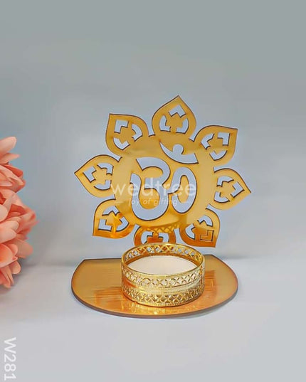 Om Shadow Diya - Mdf W2813 Diyas