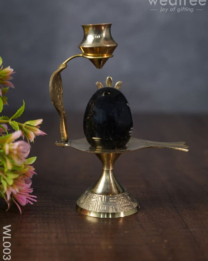 Om Shivling With Brass Stand - Wl0035 Figurines