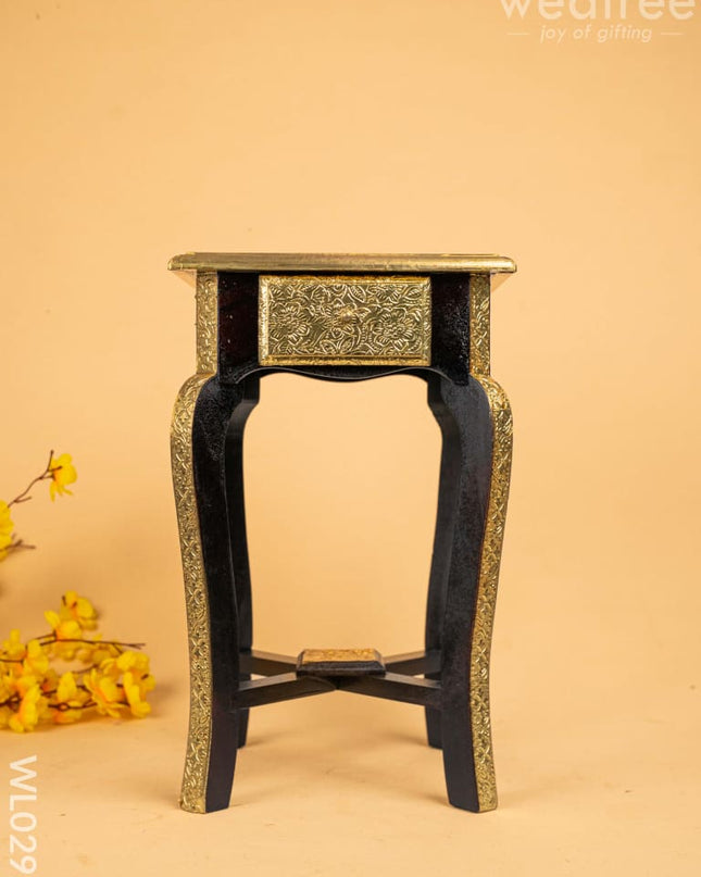 One Draw stool with Metal fitting - WL0292 - Wooden Stools