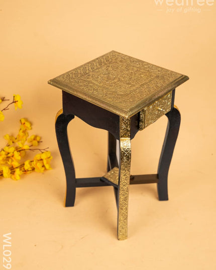 One Draw stool with Metal fitting - WL0292 - Wooden Stools
