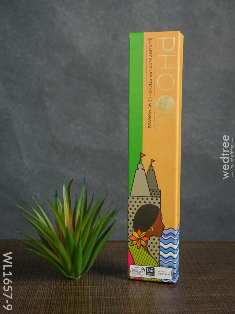 Organic Incense Sticks With Holder - Wl1657 Lemongrass Scented Intense Stick Pooja Utilities