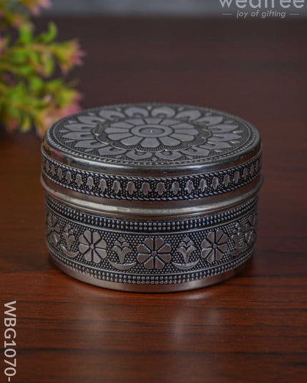 Gold Oxidised Poori Box - Wbg1070 Utensils