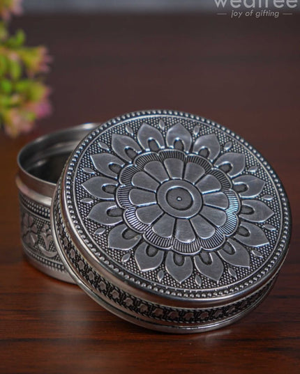 Gold Oxidised Poori Box - Wbg1070 Utensils