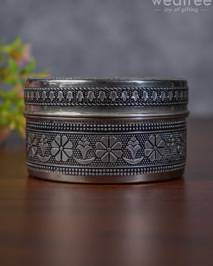 Gold Oxidised Poori Box - Wbg1070 Utensils