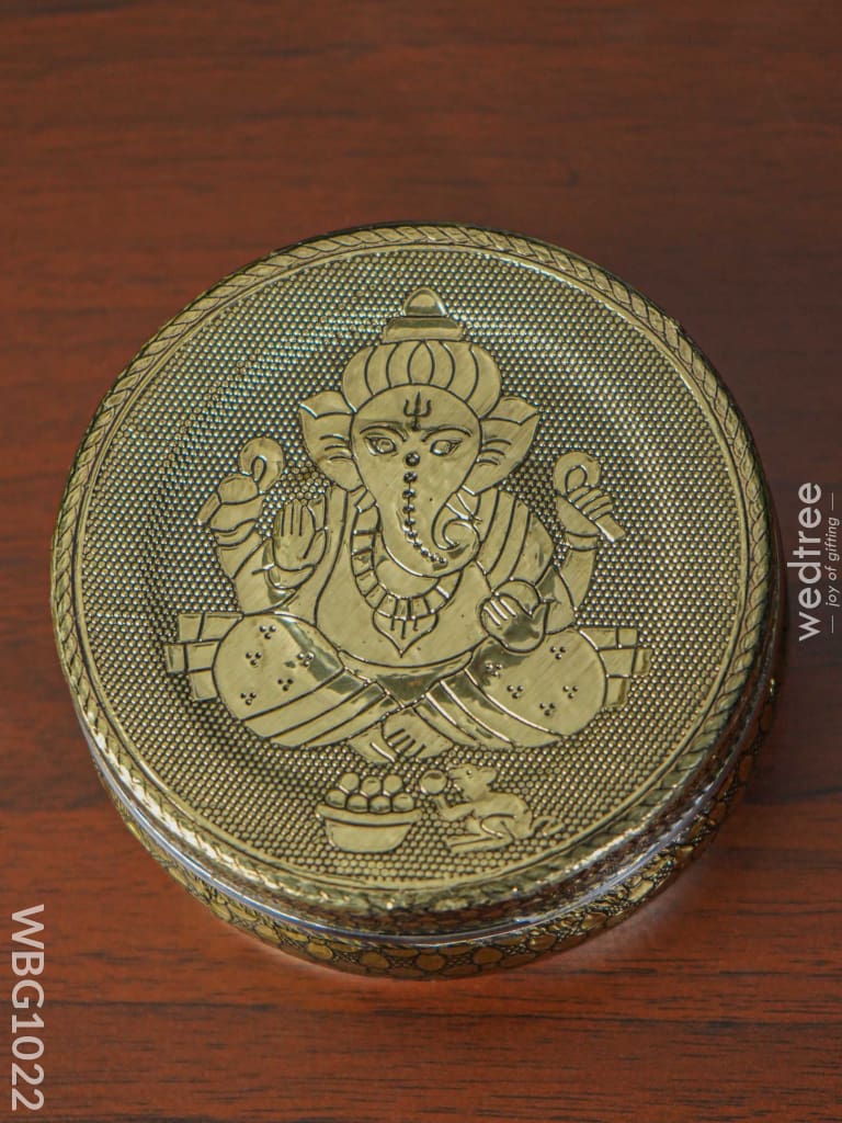 Oxidised Ganesha Poori Box - Wbg1022 Utensils