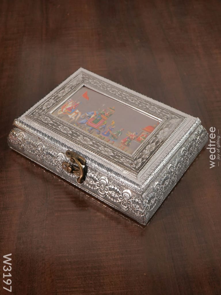 Oxidised Photo Box Rectangle Shaped Small - 8X6 Inch W3197 Dry Fruit Box