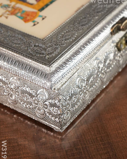 Oxidised Photo Box Square Shaped Medium - W3199 Dry Fruit Box