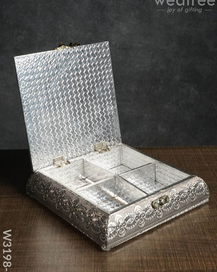 Oxidised Photo Box Square Shaped Small - W3198 Dry Fruit Box