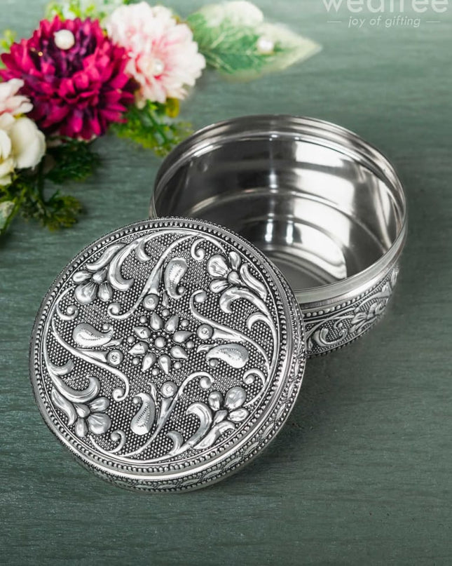 Oxidised Poori Box - 4 inch - WBG0727 Utensils RG