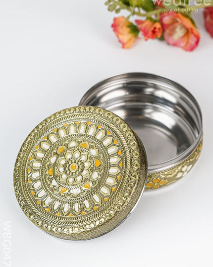 Oxidised Poori Box - 5 Inches - WBG0473 Utensils RG