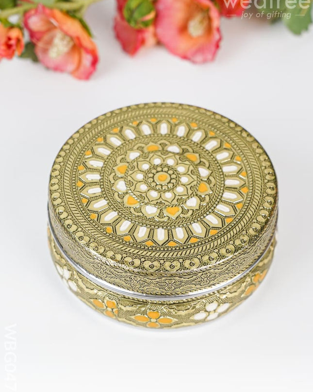 Oxidised Poori Box - 5 Inches - WBG0473 Utensils RG