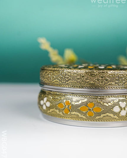 Oxidised Poori Box - 5 Inches - WBG0473 Utensils RG