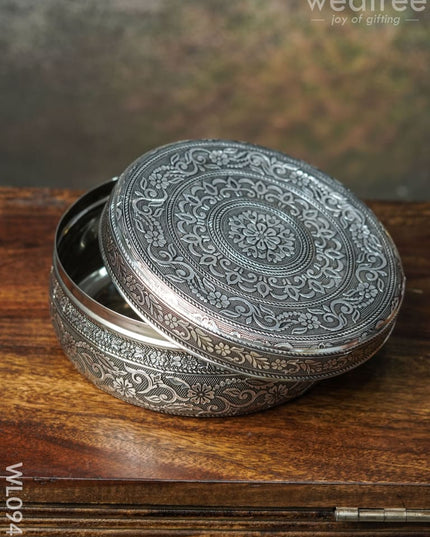 Oxidised Poori Box - Wl0943 Boxes