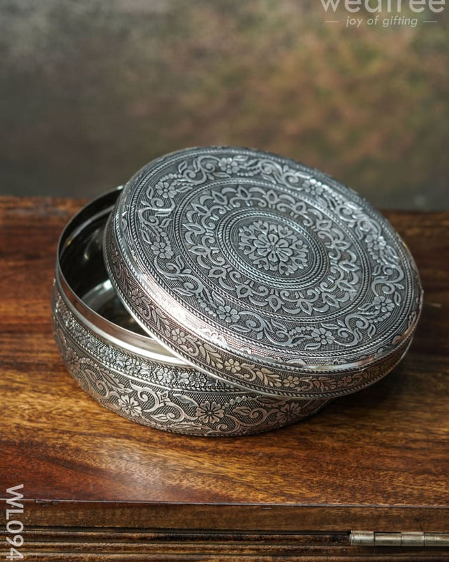 Oxidised Poori Box - Wl0943 Boxes